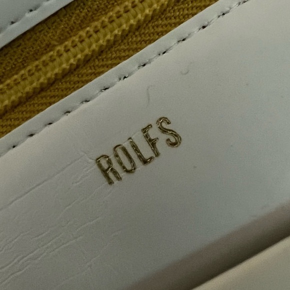 ROLFS Vintage Travel Jewelry Organizer Gold Metallic Sparkle Leather Tie Closure - Picture 5 of 5